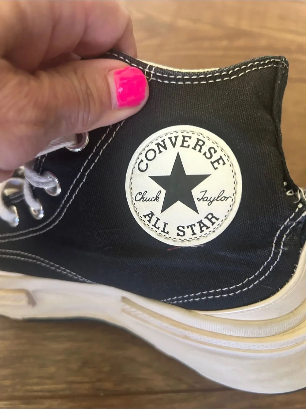 Converse Black and White High-Top Sneakers - Picture 4 of 9